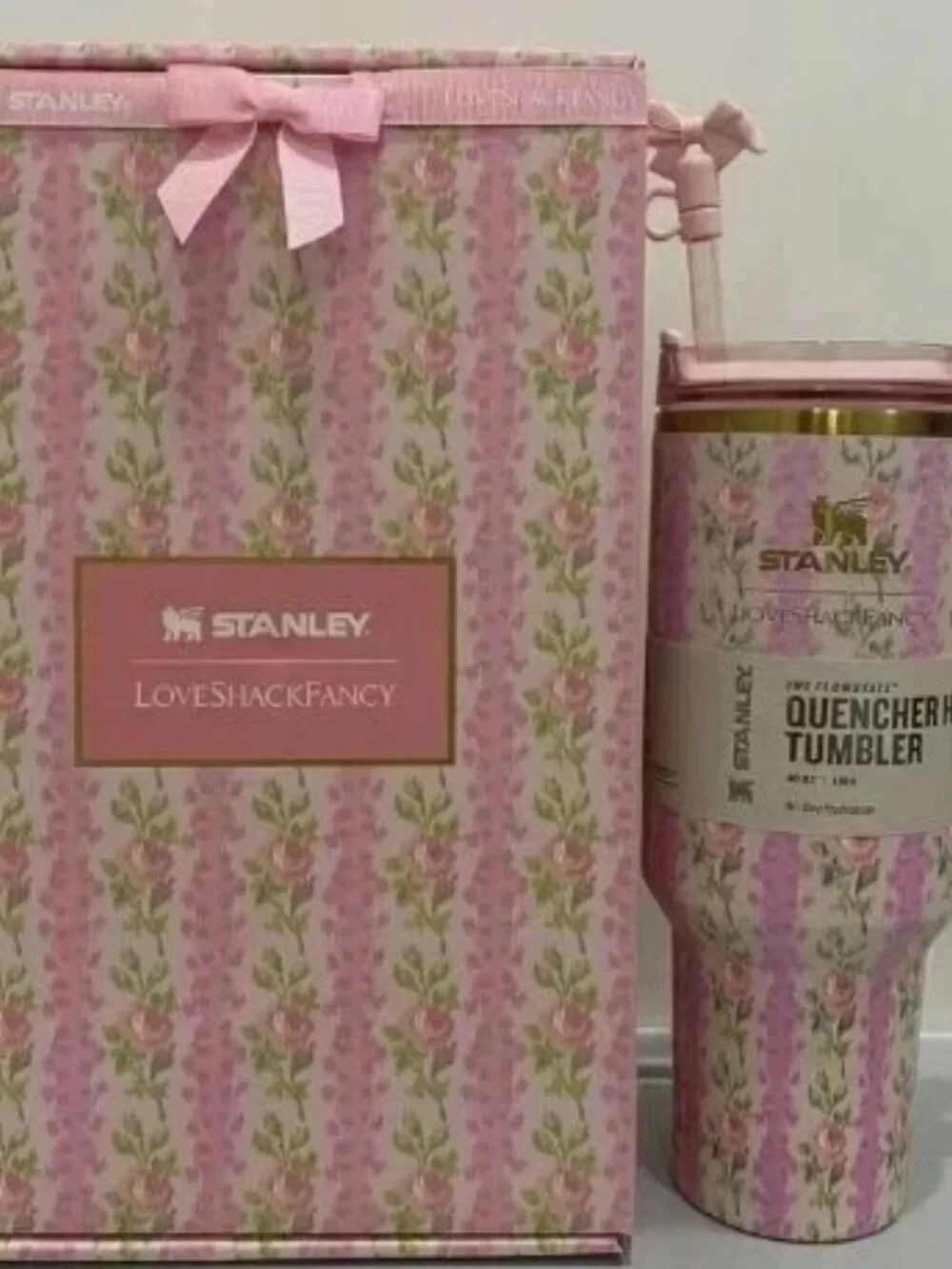 Stanley X Love Shack Fancy 40Oz Quencher Tumbler – Blooming Heirloom Edition